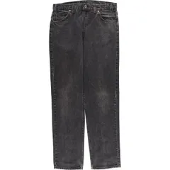 古着 90年代 リーバイス Levi's 505 REGULAR FIT STRAIGHT LEG オレンジタブ ブラックデニム テーパードデニムパンツ USA製/evb032841