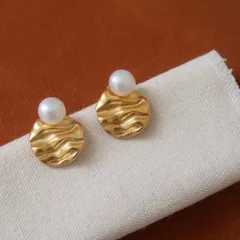 サージカルステンレス淡水パールピアス