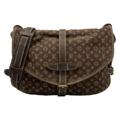 LOUIS VUITTON(ルイヴィトン) ショルダーバッグ モノグラムミニラン ソミュール M95227 エベヌ コットン、リネン、レザー