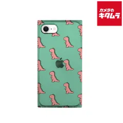 【新品】ロア・インターナショナル ソフトスクエアケース ダイナソーパターン グリーン〔iPhone SE(第2世代)/8/7用〕