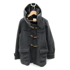 センスオブプレイス バイ アーバンリサーチ Sense of Place by Urban Research ダッフルコート ショート丈 フード付き 無地 38 M グレー /SY3