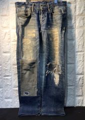 HYSTERIC GLAMOUR リペア加工 スタッズ スキャブデニムパンツ - メルカリ