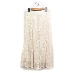 アースミュージック&エコロジー EARTH MUSIC & ECOLOGY レース フレアスカート ロング丈 F エクリュ /FT40