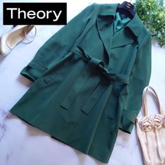 Theory カシミヤ混 ダブルフェイスチェスターコート カーキ 36 ロング