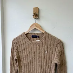 15598 - ポロラルフローレン ベージュ ケーブル ニット
