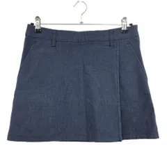 【超美品】アディダス スカート 杢ネイビー 一部メッシュ 内側インナーパンツ レディース L ゴルフウェア adidas