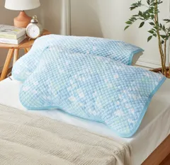 nishikawa 西川 抗菌&洗える 爽やかオンザガーゼ コットン ポコポコピローパッド 同色2枚組