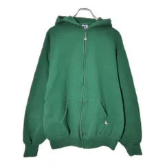 USA製 RUSSELL ATHLETIC ラッセル フルジップ スウェットパーカー グリーン(メンズ L)中古 古着 X0798
