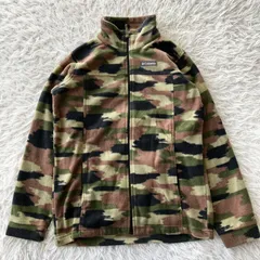 状態良 コロンビア Columbia フリースジャケット フリース 迷彩 カモフラ ジップアップ ジャケット 古着 2335