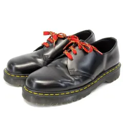 Dr.Martens ドクターマーチン UK9 3ホールシューズ 1461 BEX プレーントゥ イエローステッチ スムースレザー ブラック 黒  35005081