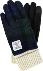 nature et evoluer ハリスツイード Harris Tweed レディース 手袋 スマホ対応 ニットカフスイビー (ブラックウォッチ,  21cm)のサムネイル