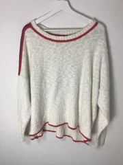 【American Eagle Outfitters】ストライプ柄クルーネックプルオーバーセーター サイズL/G/G