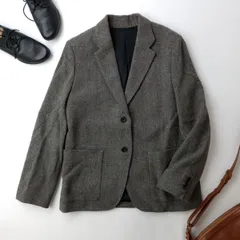 MARGARET HOWELL マーガレットハウエル SHETLAND TWEED シェットランドウール ツイード ブレザー テーラードジャケット 羽織 日本製 Ⅱ グレー/26F.のサムネイル