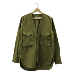 nonnative / ノンネイティブ | CARPENTER SHIRT JACKET COTTON FLANNEL Vネック シャツジャケット | 0 | カーキ | メンズ