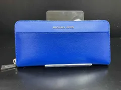 MICHAEL KORS マイケル コース マイケルコース 長財布 ラウンドジップ 青色 白色 水色 トリニティカラー