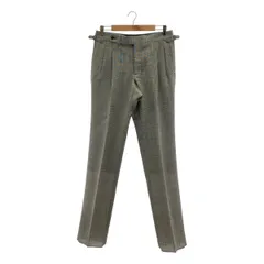 【美品】  IGARASHI TROUSERS / 五十嵐トラウザーズ | ウール チェック テーパードスラックス | 48 | グレー | メンズ