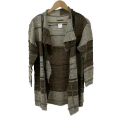 FUGA FUGA(フガフガ) カーディガン サイズF レディース美品  - ライトブラウン×ベージュ×グレー 長袖