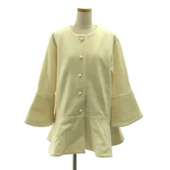 sono / ソーノ | ウール ノーカラー ペプラム ベルコート | 1 | アイボリー | レディース