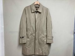 美品 ジェイプレス カシミヤ混 ステンカラーコート 比翼仕立て グレー 