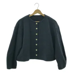 【新品】  aLORS / アロー | constance コットン ノーカラー ジャケット | S-M | ネイビー | レディース