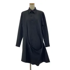 【美品】  Y's / ワイズヨウジヤマモト | 2002AW | ウール レイヤード シャツ ワンピース | 1 | ブラック | レディース