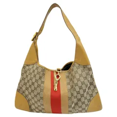 ◆◆GUCCI グッチ ハンドバッグ ジャッキー シェリーライン キャンバス 中生地浮き有 001.4075 ベージュ