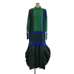 【新品】  KEITA MARUYAMA / ケイタマルヤマ | × ENFOLD 30TH ANNIVERSARY  COLOR-BLOC PULLOVER ニット ワンピース | 38 | ブルー/グリーン/ブラック | レディース