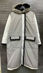 blancvert/ ブランベール/コート/LS4454201/ファーフーディー中綿ロングコート/ライトグレー系/サイズ38