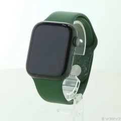 〔中古品〕 Apple Watch Series 7 GPS 45mm グリーンアルミニウムケース クローバースポーツバンド【348】