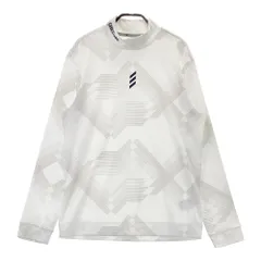 サイズ：M ADIDAS GOLF アディダスゴルフ 2024年モデル コードカオス モックネック 長袖Tシャツ 総柄 ホワイト系 [240101582561] ゴルフウェア メンズ ストスト