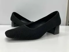 VIVAIA ビバイア スクエアトゥ チャンキーヒール パンプス ブラック サイズ39.5 