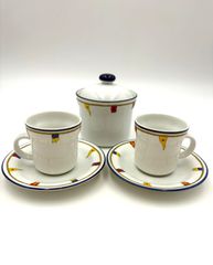♥️希少品イタリアジノリ「クリッパー」の ポット &C＆Sの 2個組 