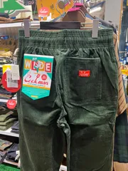 cookman クックマン⚫︎パンツ　シェフパンツ　セミワイド　コーデュロイ　ダークグリーン　M L