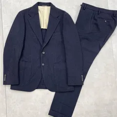 GREEN LABEL RELAXING　グリーンレーベルリラクシング　Bliss生地　セットアップ　スーツ　ジャケット　パンツ　ウール　ネイビー　メンズ　46