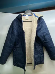 ●patagonia　パタゴニア　ジャンバー　ブルゾン　リバーシブル　紺色　子供用　サイズXL14　　生地テカリあり　中古u25219_20