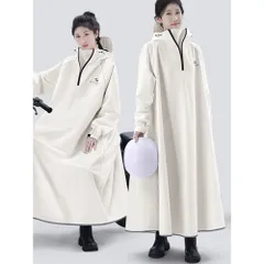 ☆ オフホワイト ☆ XXL ☆ レインコート 自転車 レインコート レインポンチョ 自転車 リュック対応 レインウェア カッパ ポンチョ 雨カッパ 雨具 リュック 自転車用レインコート サイクルレインコート レディース メンズ 男女兼用 ロング 通学 通勤