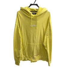 ♪3658 X-LARGE パーカー 01191206 XL コットン イエロー 中古 エクストララージ 黄色 スウェット