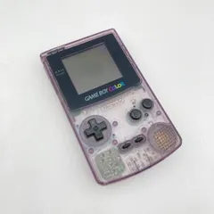 【中古】本体）【ジャンク】任天堂/ゲームボーイカラー クリアパープル/CGB-001/通電確認不可[6]