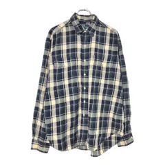 Polo by Ralph Lauren ポロ ラルフローレン フランネルシャツ チェック ブルー(メンズ L)中古 古着 V8465