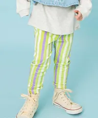 【2026年春新作】DAISUKI総柄パンツ 9分丈　BREEZE J120926　グリーン