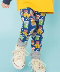 【2026年春新作】DAISUKI総柄パンツ 9分丈　BREEZE J120926 　ネイビーブルー