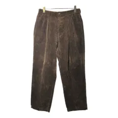 90年代 Polo by Ralph Lauren ポロ ラルフローレン 2タック コーデュロイパンツ ブラウン(メンズ W34 L30)中古 古着 V8473