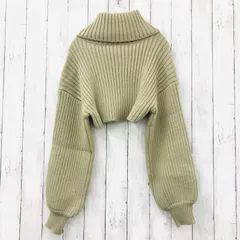 【 MURUA 】ショート丈 ボリューム袖 セーター タートルネック Fサイズ