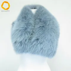 #we サガフォックス SAGAFOX ファビオラ Faviora マフラー 毛皮 ティペット フォックスファー ブルーグレー系 レディース [925847] k01
