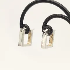 スクエアフープピアス　SILVER　シルバー925