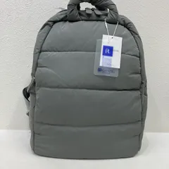7687　良品　ROOTOTE　ルートート　CEOROO　セオルー　タグ付き　リュック　バックパック　リュックサック　デイパック　グレー　ライトグレー　キルト　キルティング　中綿　A4対応　大容量　LT. セオルーフェザー　ダウン　ハンドウォーマーポケット