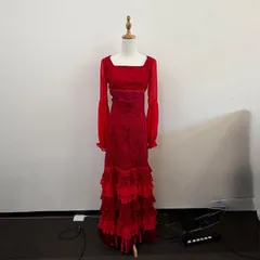 フラメンコ衣装　ハイウェストファルダとブラウスの上下セット フラメンコ衣装 ハイウェストファルダとブラウスの上下セット