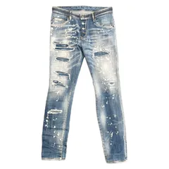 DSQUARED2　ディースクエアード　デニムパンツ　22SS　46　ダメージ加工　ブルー　メンズ　ジーンズ　ボトムス