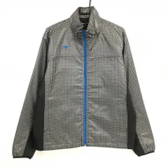 【新品】ミズノゴルフ 中綿ジャケット 黒×グレー 千鳥格子 切替 メンズ LL ゴルフウェア MIZUNO