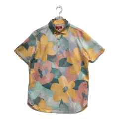 未使用品 メンズ キャロウェイ Callaway 半袖ポロシャツ M オレンジ系 レッドレーベル フラワーアート柄